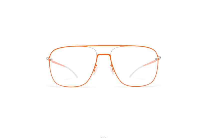 MYKITA steen hafif gözlük çerçeve: gümüş/neon turuncu X08XH8264