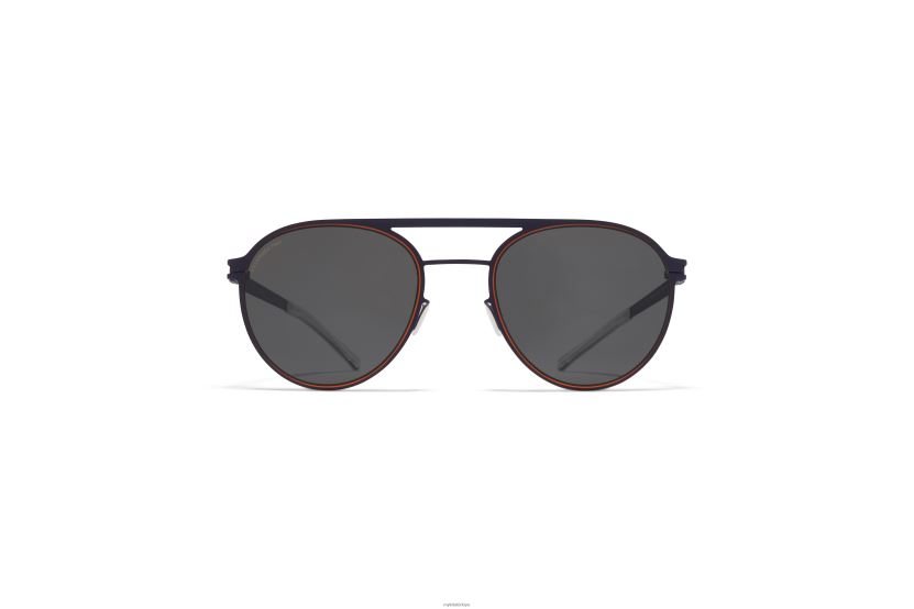 MYKITA bradley no1 güneş gözlüğü çerçeve: indigo/turuncu|lens: polarize pro hi-con gri X08XH810