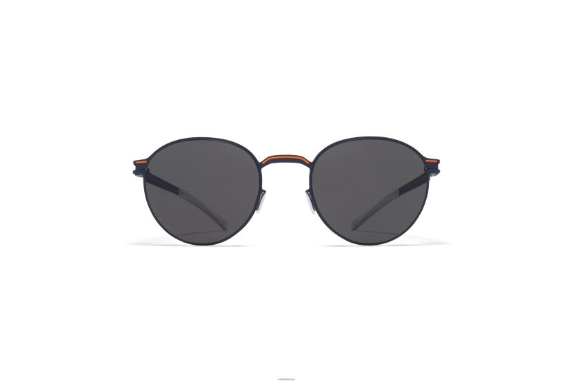 MYKITA carlo no1 güneş gözlüğü çerçeve: indigo/turuncu|lens: koyu gri düz X08XH8165