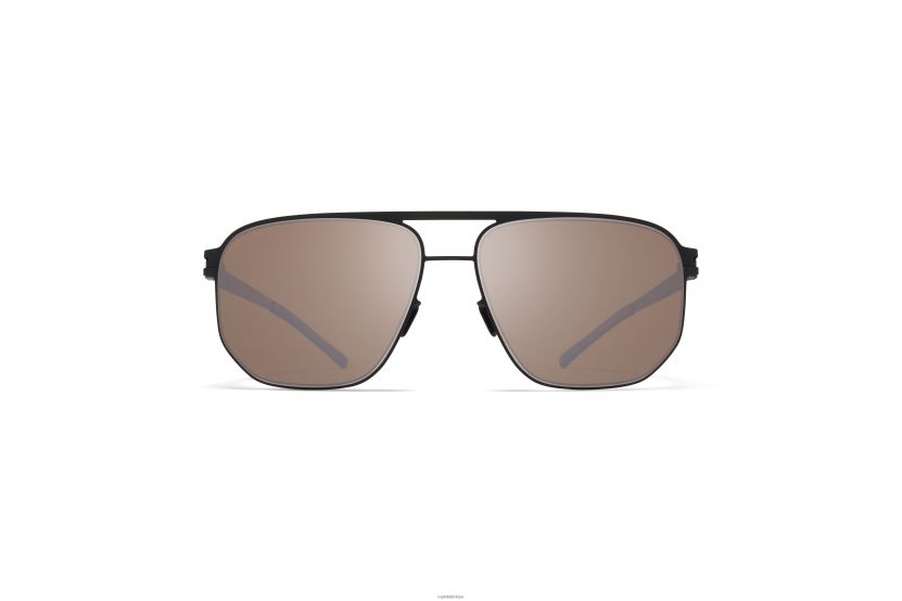 MYKITA perry no1 güneş gözlüğü çerçeve: siyah/beyaz|objektif: polarize pro hi-con gri X08XH895