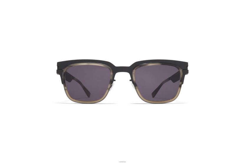 MYKITA raymond asetat güneş gözlüğü çerçeve: a79 fırtına grisi/çizgili gri gr|lens: soğuk gri düz X08XH8162