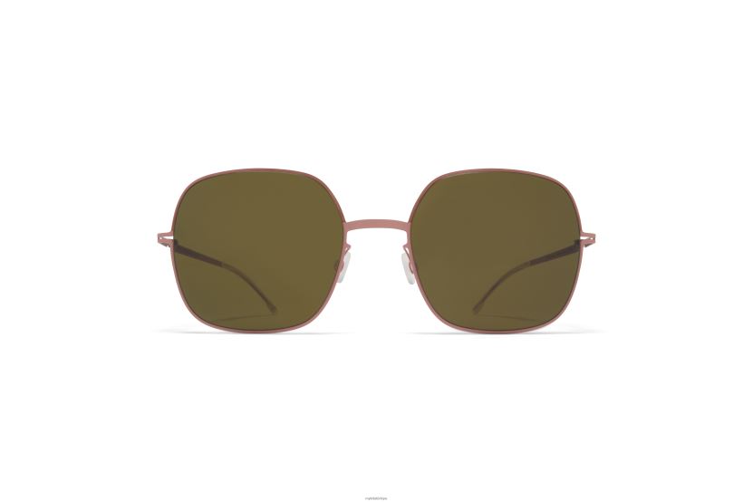 MYKITA magda onlarca güneş gözlüğü çerçeve: mor bronz/pembe kil|lens: ham yeşil katı X08XH8109